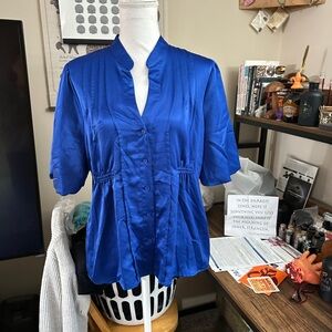 Cobalt Blue blouse; 16